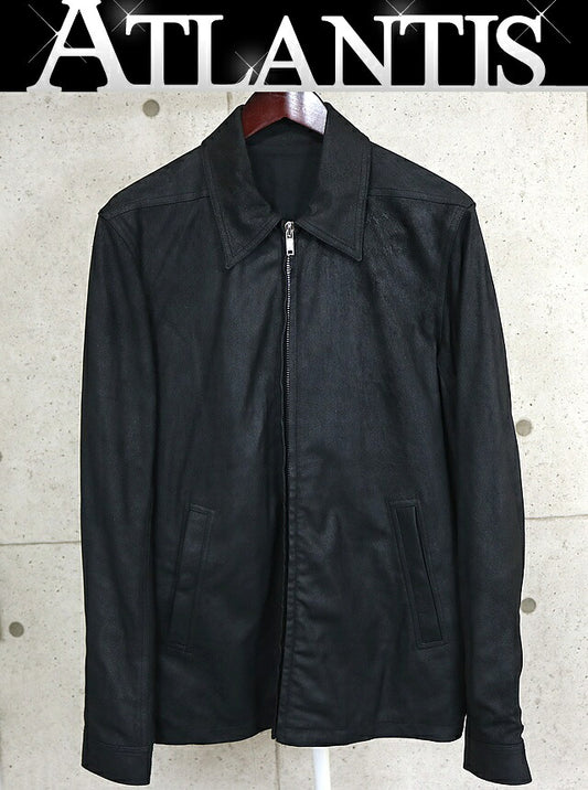 RICK OWENS FW25 BRAD JKT Leather Jacket Black Size 48