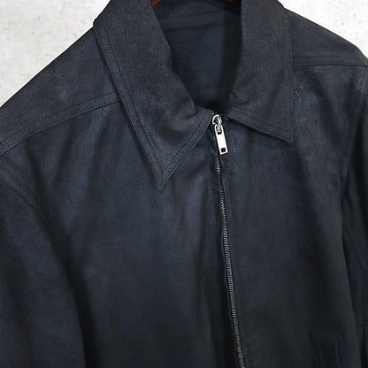 RICK OWENS FW25 BRAD JKT Leather Jacket Black Size 48