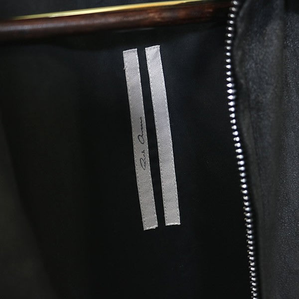 RICK OWENS FW25 BRAD JKT Leather Jacket Black Size 48