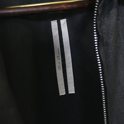 RICK OWENS FW25 BRAD JKT Leather Jacket Black Size 48