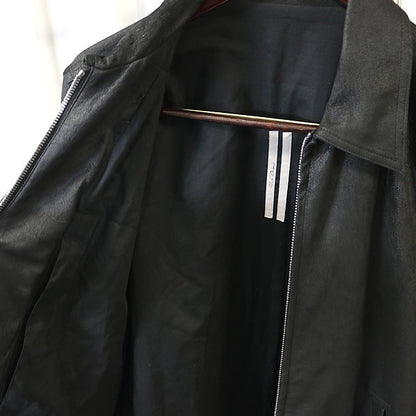 RICK OWENS FW25 BRAD JKT Leather Jacket Black Size 48