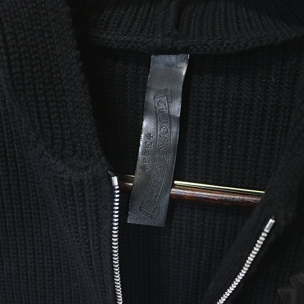 CHROME HEARTS Cashmere 3 Cemetery Cross Zip Hoodie Size L