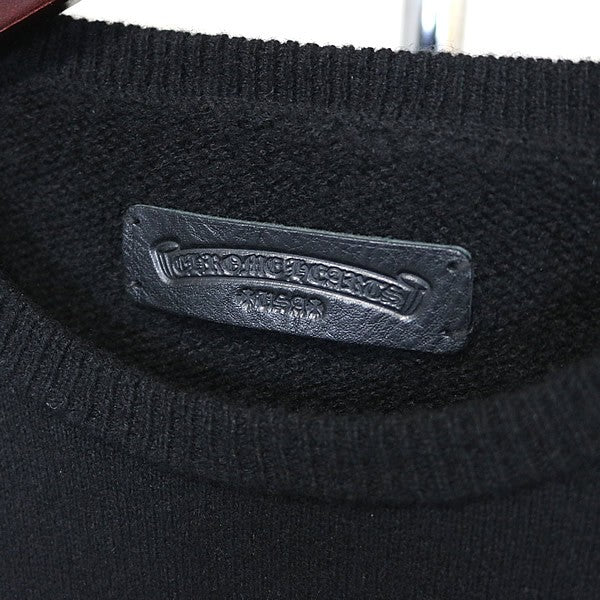 CHROME HEARTS Floral Cross Cashmere Sweater Black Size L