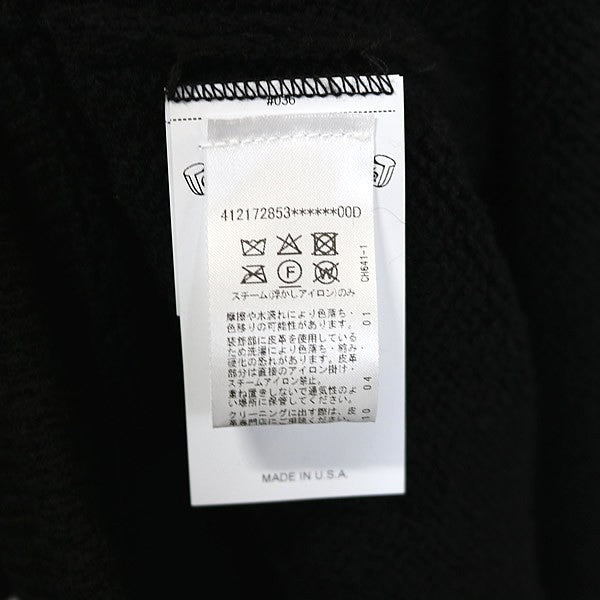CHROME HEARTS Floral Cross Cashmere Sweater Black Size L