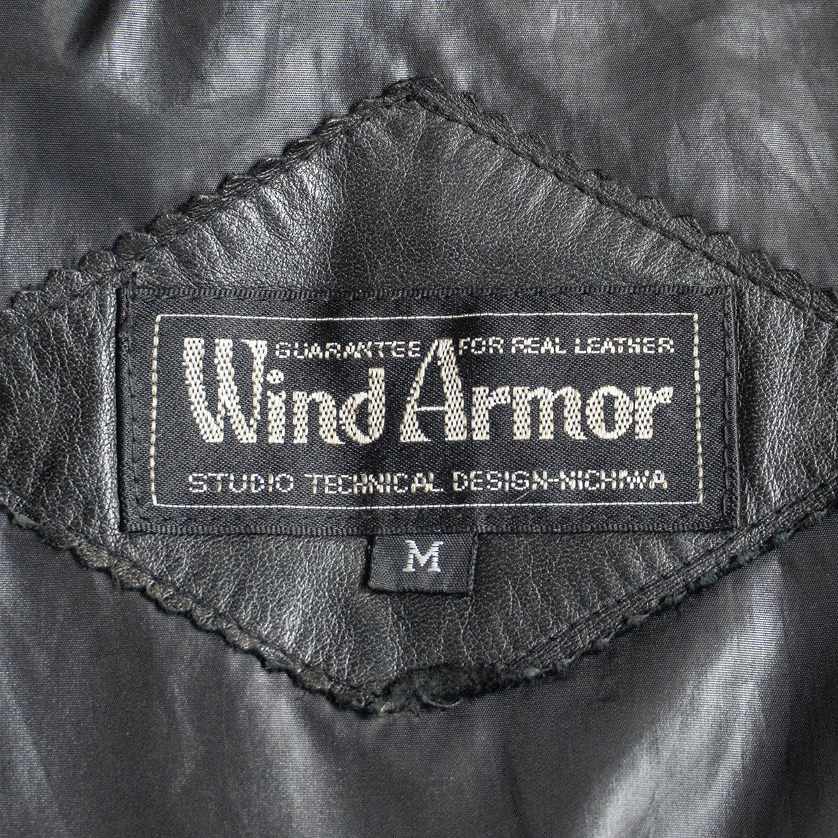 WIND ARMOR Leather down jacket Black Size M