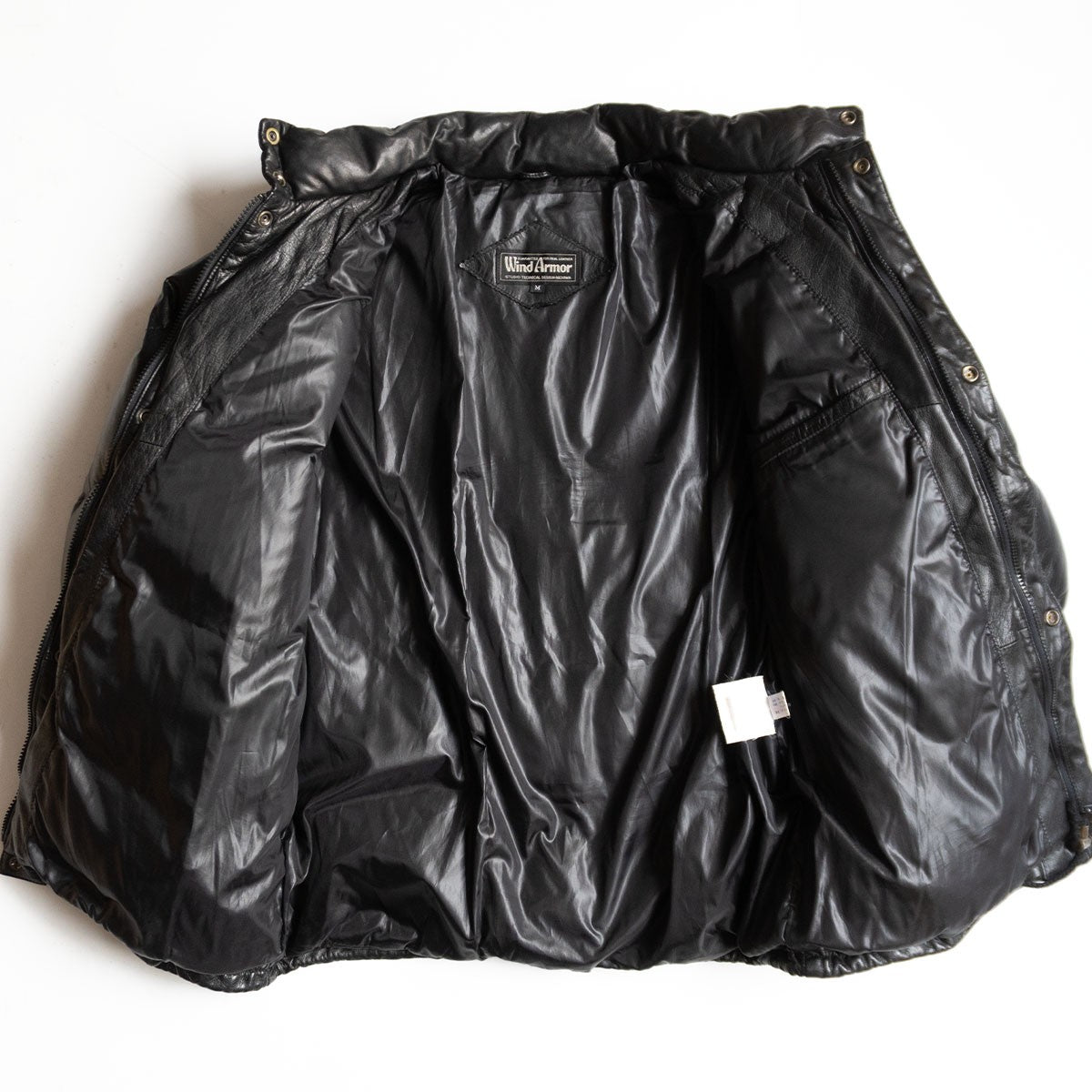 WIND ARMOR Leather down jacket Black Size M