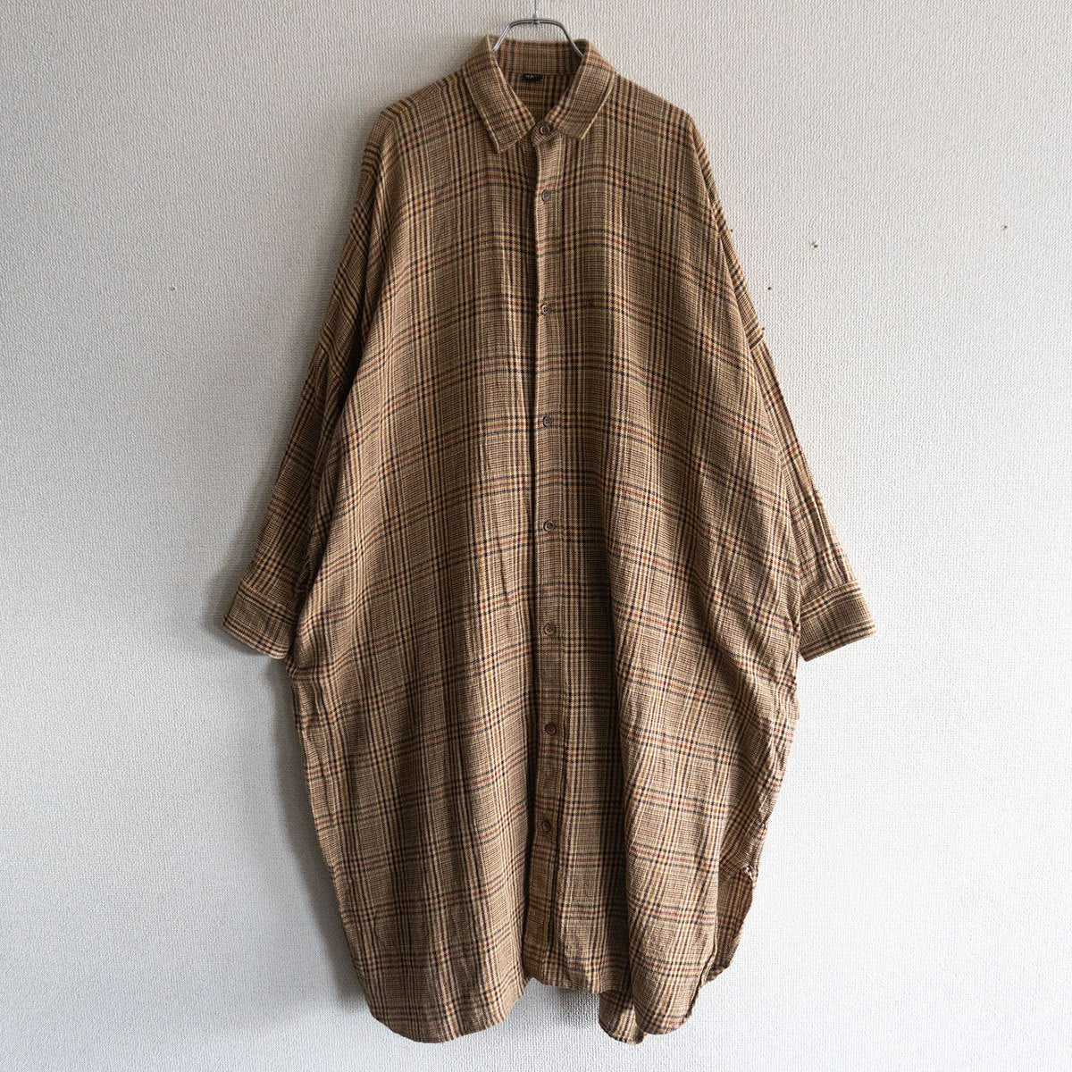 45R Indian Thin Flannel Relaxed Big Shirt Dress Size XS