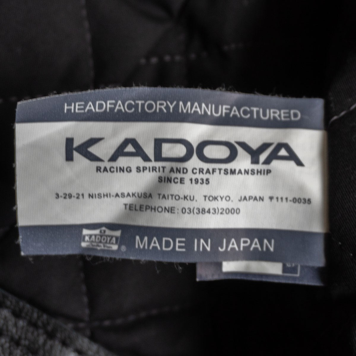 KADOYA HEAD FACTORY Double Rider Jacket Black Size M