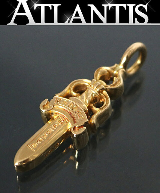 CHROME HEARTS 22K Double Dagger Pendant Top Size ONE SIZE