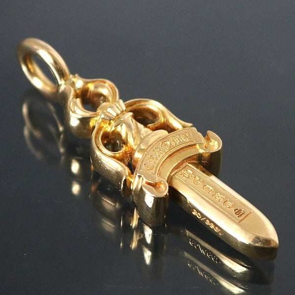 CHROME HEARTS 22K Double Dagger Pendant Top Size ONE SIZE