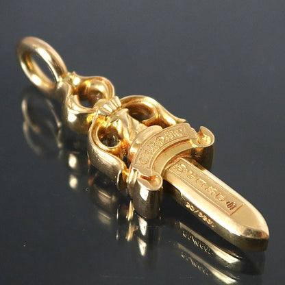 CHROME HEARTS 22K Double Dagger Pendant Top Size ONE SIZE
