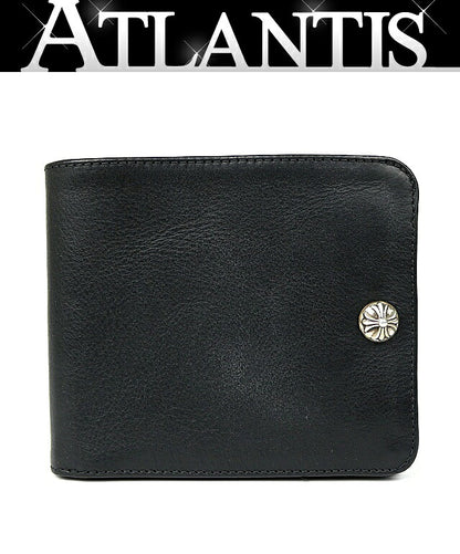 CHROME HEARTS 1 Snap Cross Button Leather Size ONE SIZE