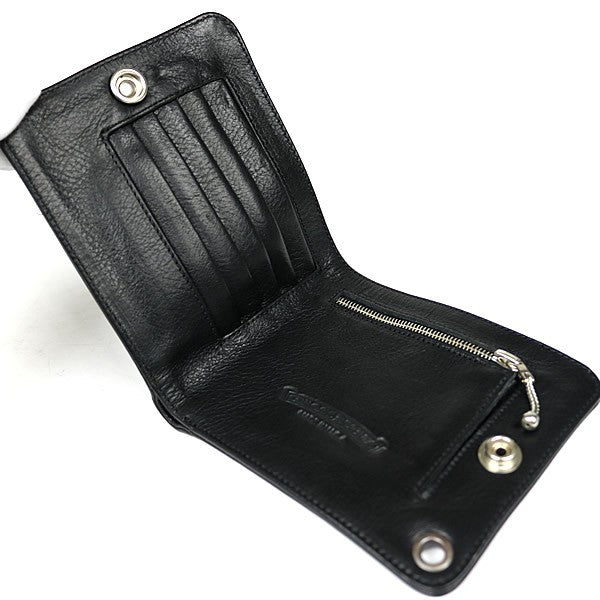CHROME HEARTS 1 Snap Cross Button Leather Size ONE SIZE