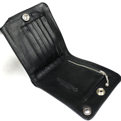 CHROME HEARTS 1 Snap Cross Button Leather Size ONE SIZE