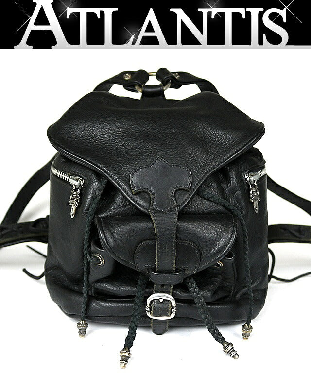 CHROME HEARTS Flare Knee Mini Leather Backpack Size ONE SIZE