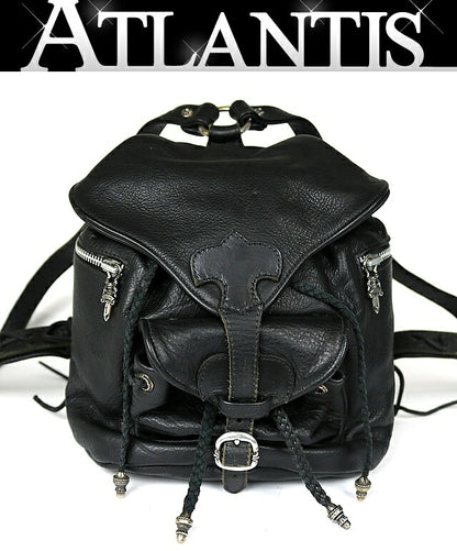 CHROME HEARTS Flare Knee Mini Leather Backpack Size ONE SIZE