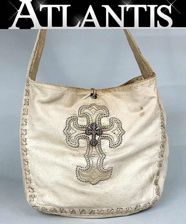 CHROME HEARTS Filigree Cross Leather Shoulder Size ONE SIZE