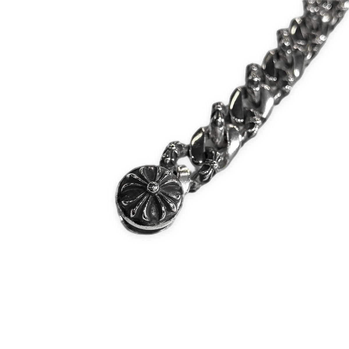 CHROME HEARTS FNCY CHN LNK Clip Bracelet Silver