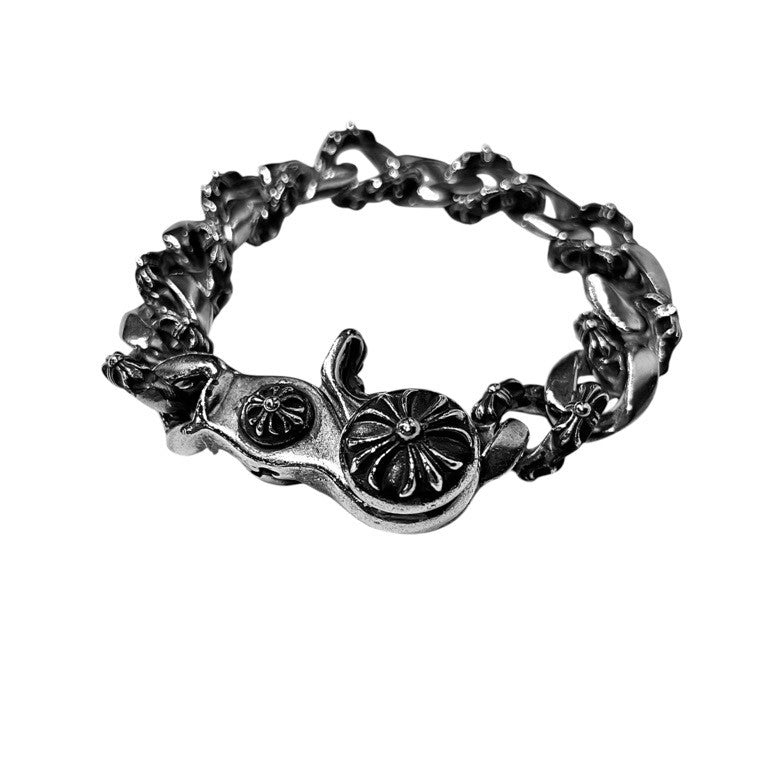 CHROME HEARTS FNCY CHN LNK Clip Bracelet Silver