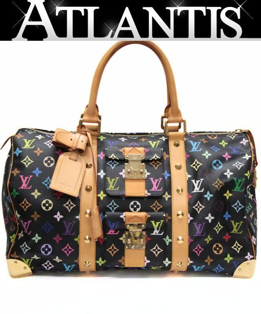 Louis Vuitton Keepall 45 Monogram Bag Black Size ONE SIZE