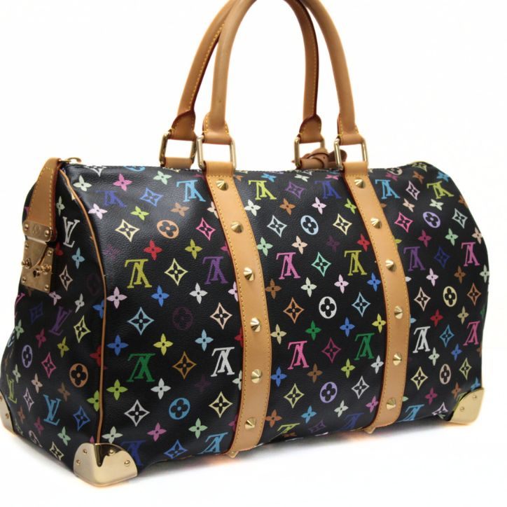 Louis Vuitton Keepall 45 Monogram Bag Black Size ONE SIZE