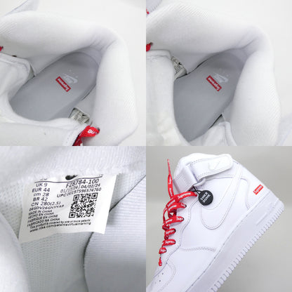 Supreme x Nike Air Force 1 Mid SP White Sneakers