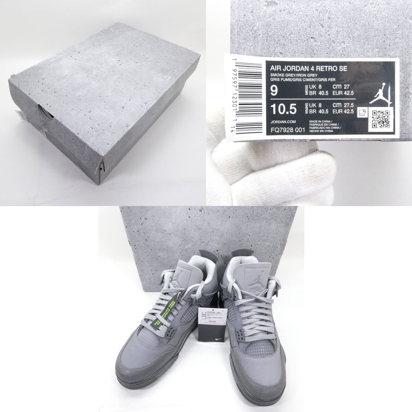 NIKE AIR JORDAN 4 Retro SE Paris Olympics Gray Sneakers