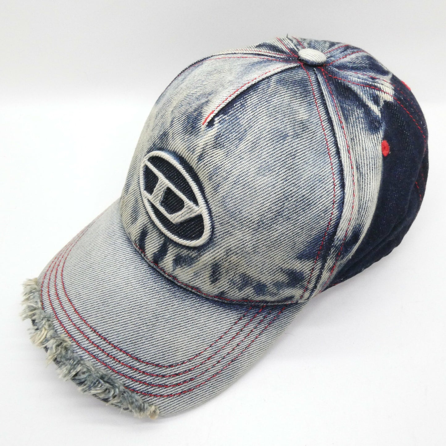 DIESEL A06467 Distressed Denim Baseball Cap