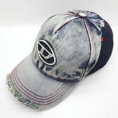 DIESEL A06467 Distressed Denim Baseball Cap