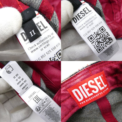 DIESEL A06467 Distressed Denim Baseball Cap