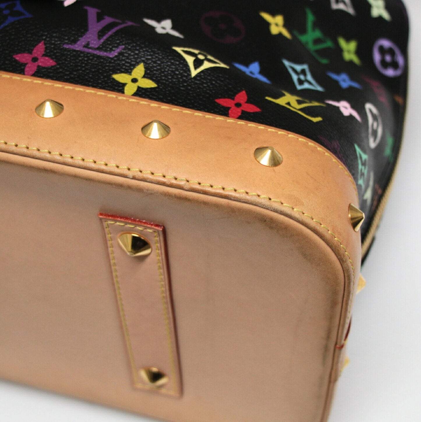 Louis Vuitton Alma GM Monogram Handbag Black Size ONE SIZE