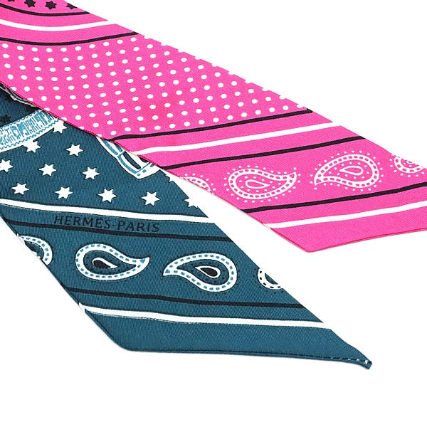 HERMES Eperon D'Or Cut Silk Scarf Pink Multi-Color