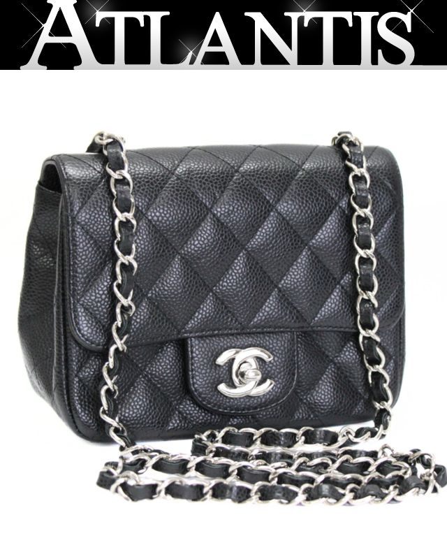 CHANEL Mini Matelasse 17 Caviar Bag Black Size ONE SIZE
