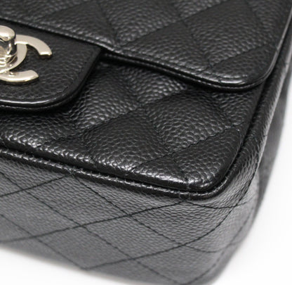 CHANEL Mini Matelasse 17 Caviar Bag Black Size ONE SIZE