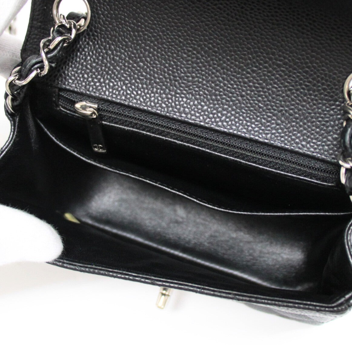 CHANEL Mini Matelasse 17 Caviar Bag Black Size ONE SIZE