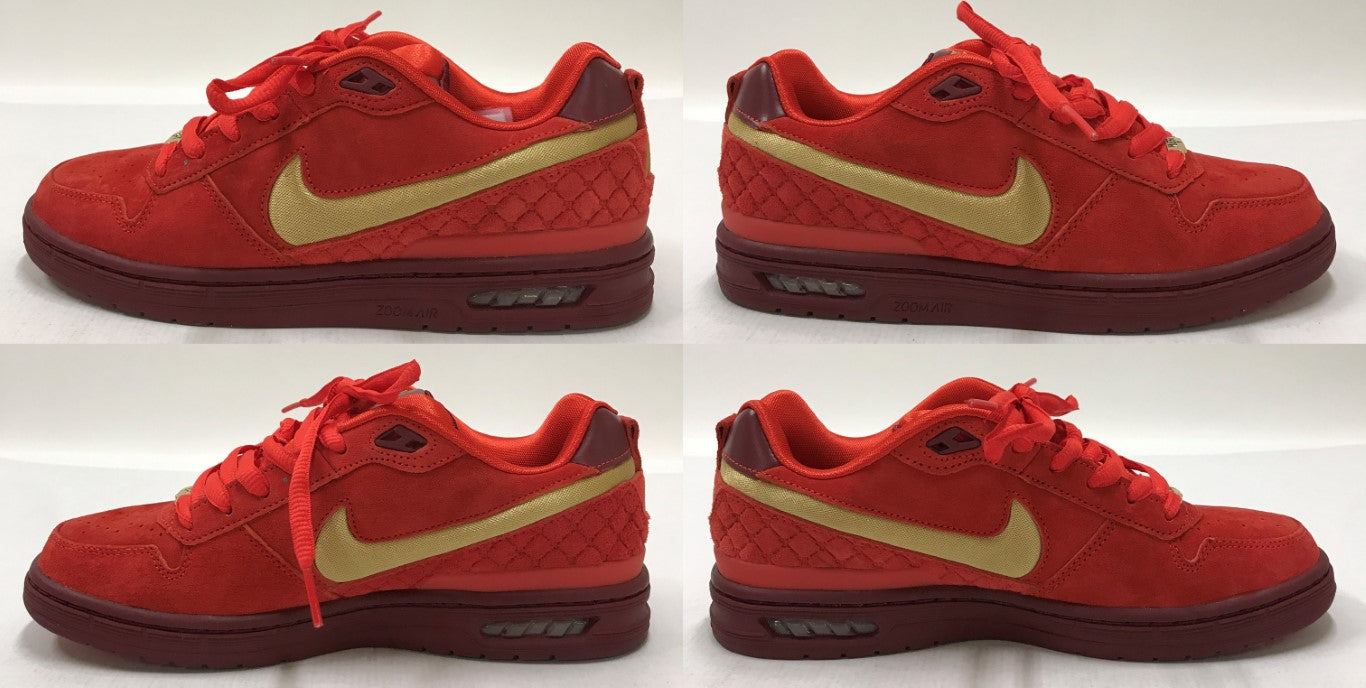 Nike Paul Rodriguez SB P-Rod 1 Red Sneakers Size 26.5
