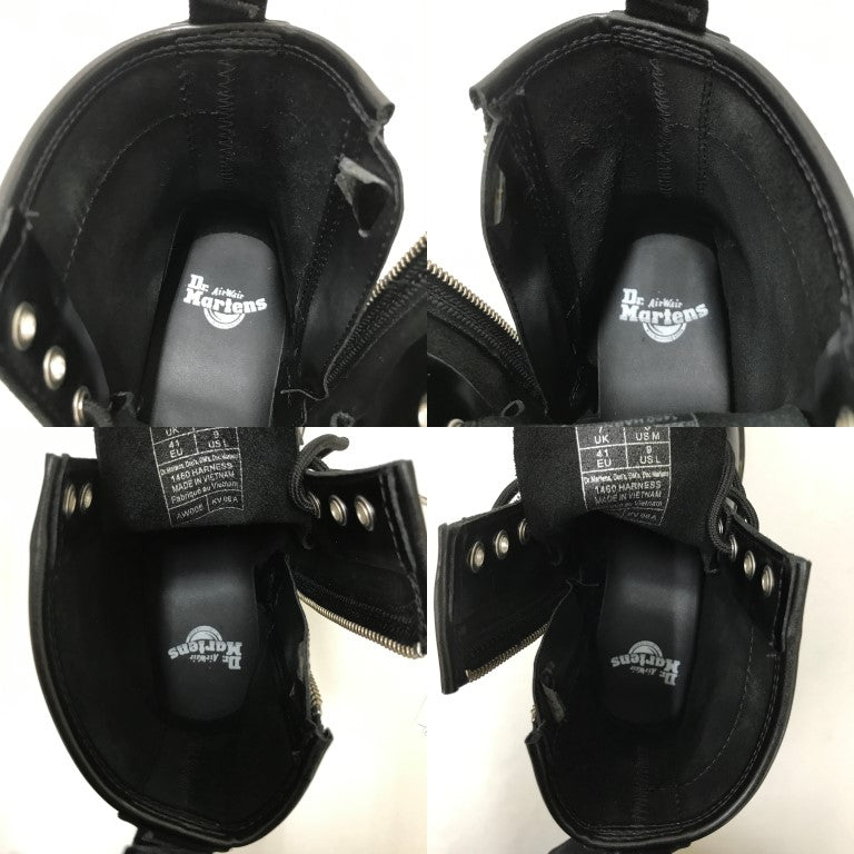 Dr. Martens 1460 Harness 8-Eye Boots Black Size EU41