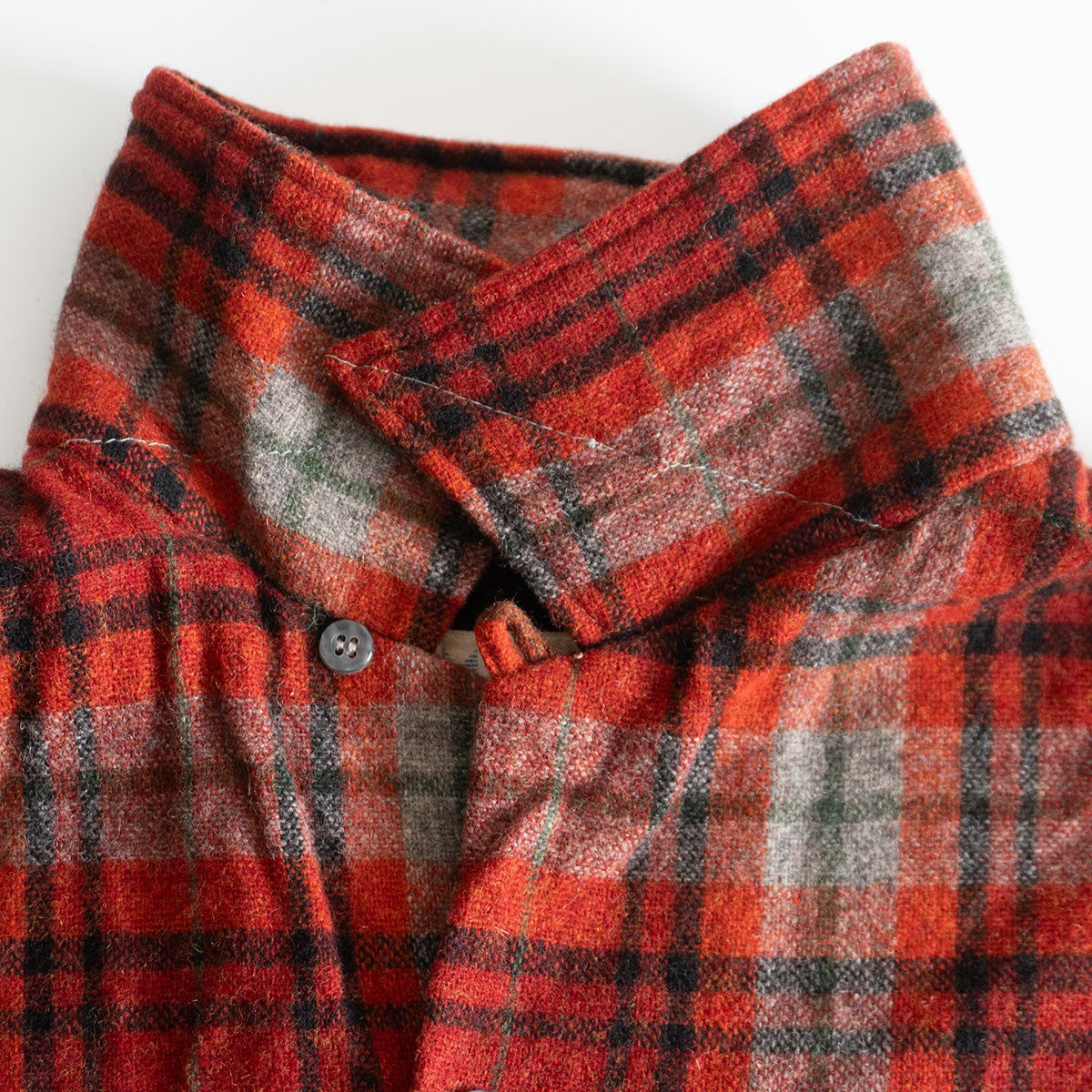 Towncraft 60S Wool Check Open Shirt Size L