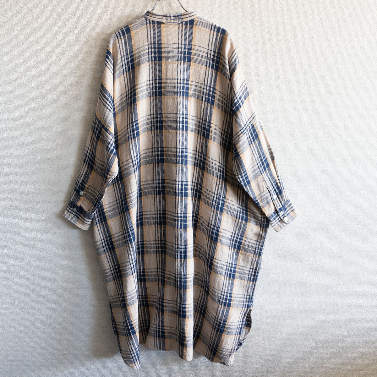 45R Indian Thin Flannel Big Shirt Dress Relaxed Fit Size XS