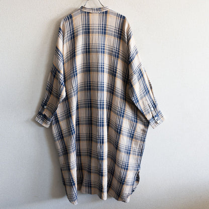 45R Indian Thin Flannel Big Shirt Dress Relaxed Fit Size XS