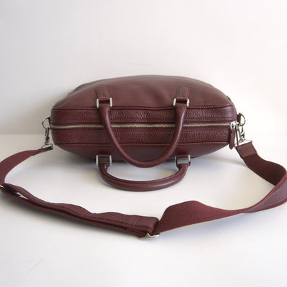 PELLE MORBIDA Maiden Voyage Convertible Brief Bag Red