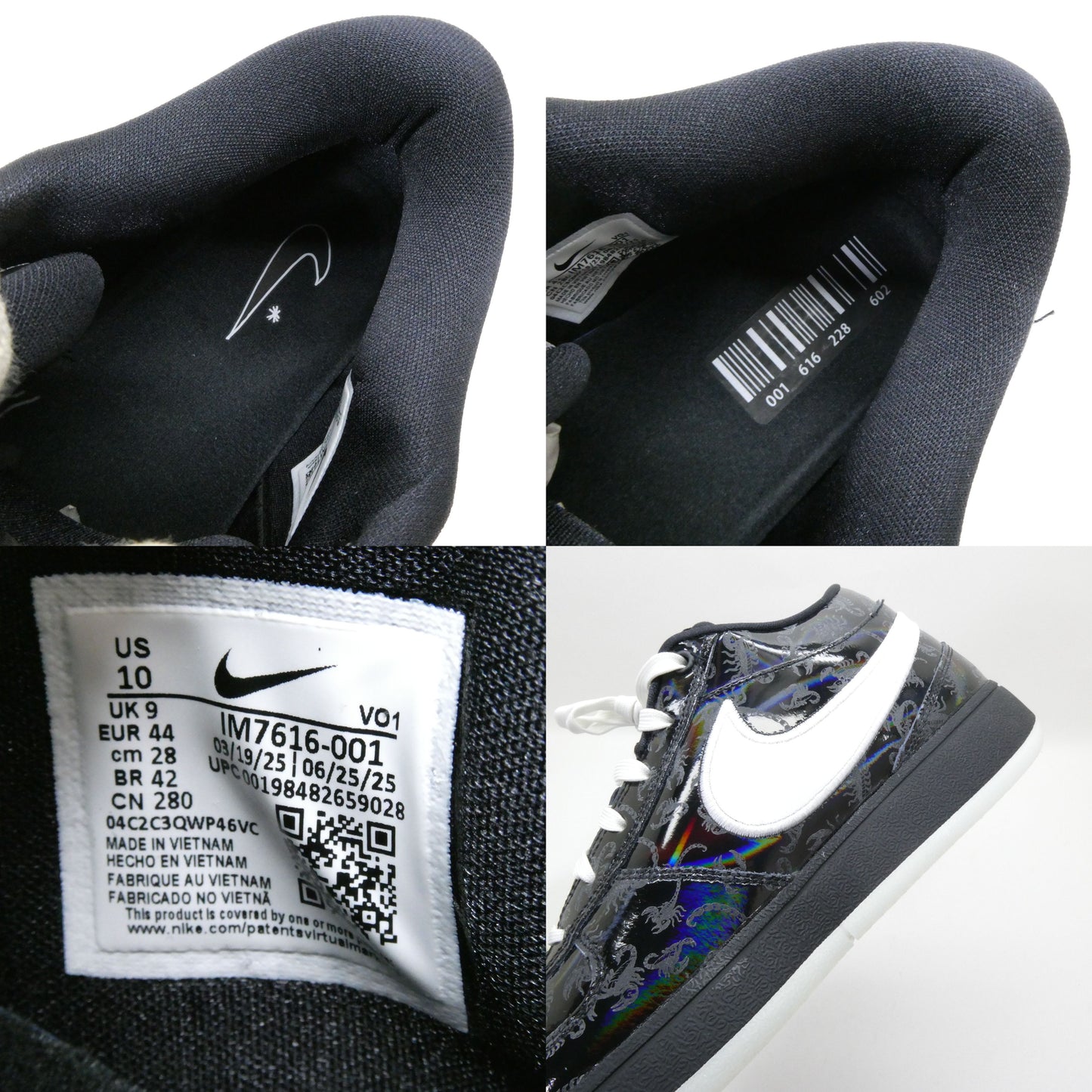 NIKE BOOK 1 Halloween EP Scorpion Black White Sneakers
