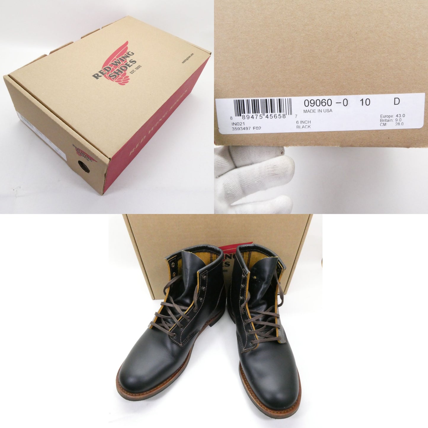 RED WING Black Beckman Flatbox Boots No.9060