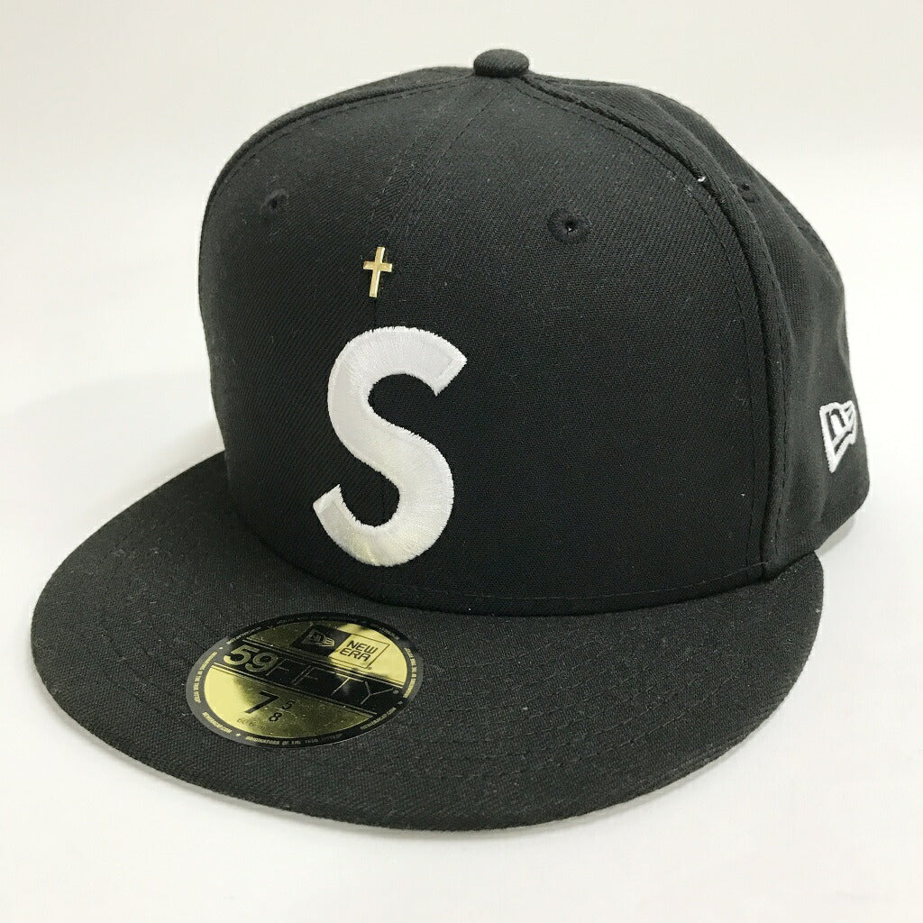 Supreme Gold Cross S Logo New Era Hat Black Size 7