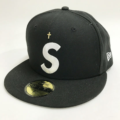 Supreme Gold Cross S Logo New Era Hat Black Size 7