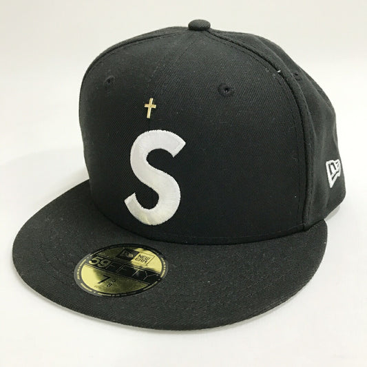 Supreme Gold Cross S Logo New Era Hat Black Size 7