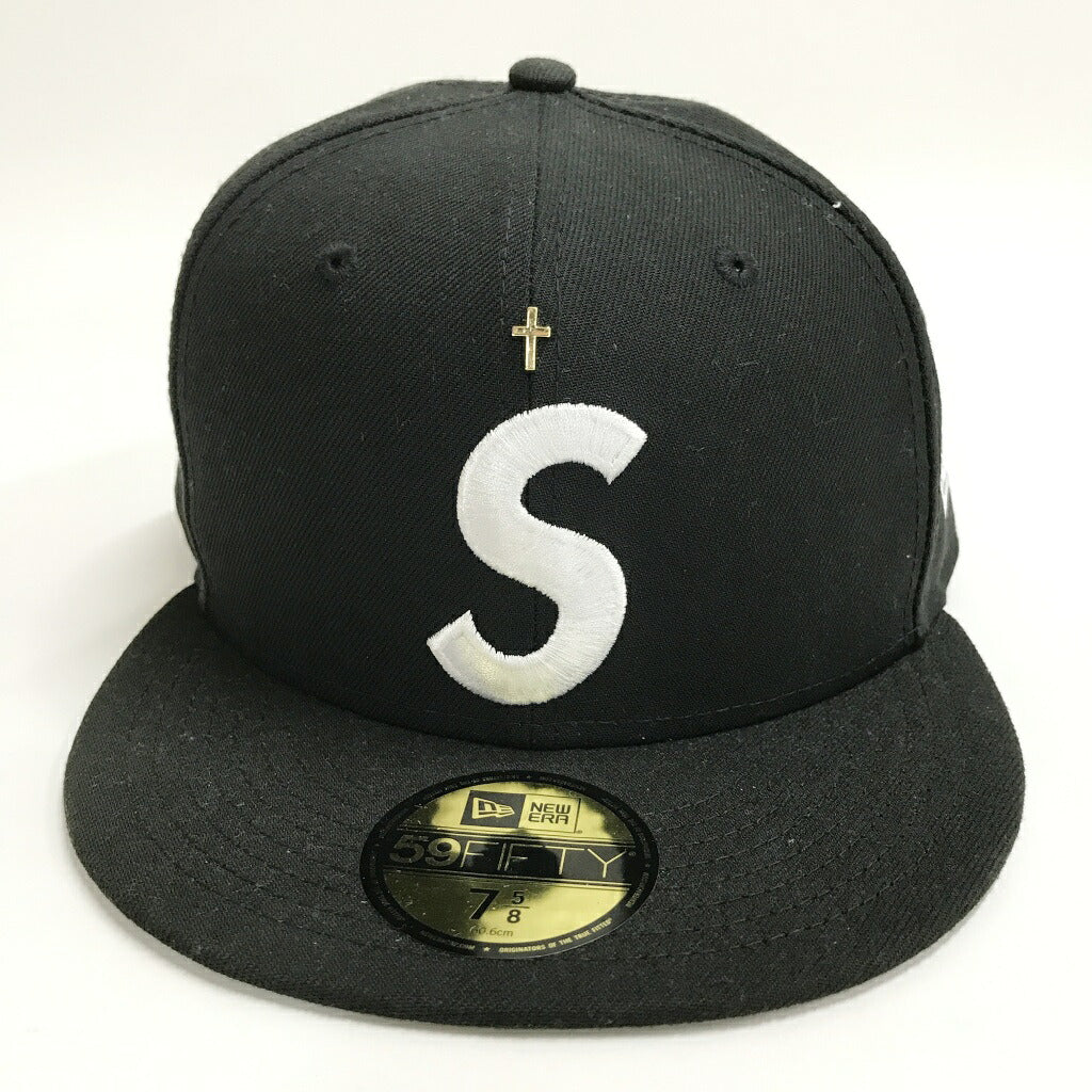 Supreme Gold Cross S Logo New Era Hat Black Size 7