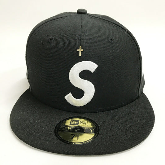 Supreme Gold Cross S Logo New Era Hat Black Size 7