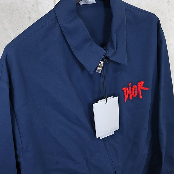 Dior x Stussy Double Zip Cotton Jacket Navy Size 41