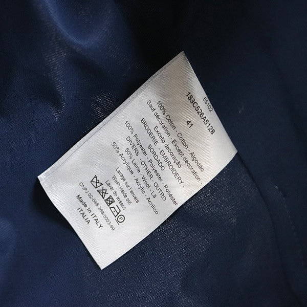 Dior x Stussy Double Zip Cotton Jacket Navy Size 41
